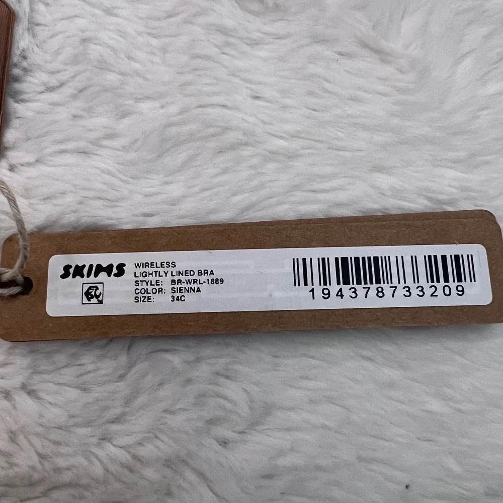 Skims Women's Wireless Lightly Lined Bra Sienna Brown BR-WRL-1889 Size 34C NWT - Picture 8 of 11